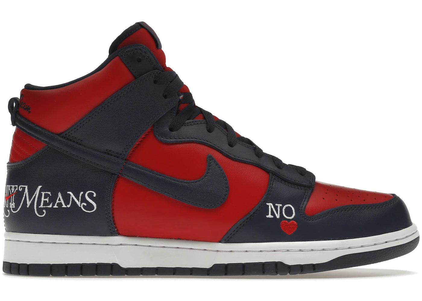 nike sb dunk high supreme by any means navy