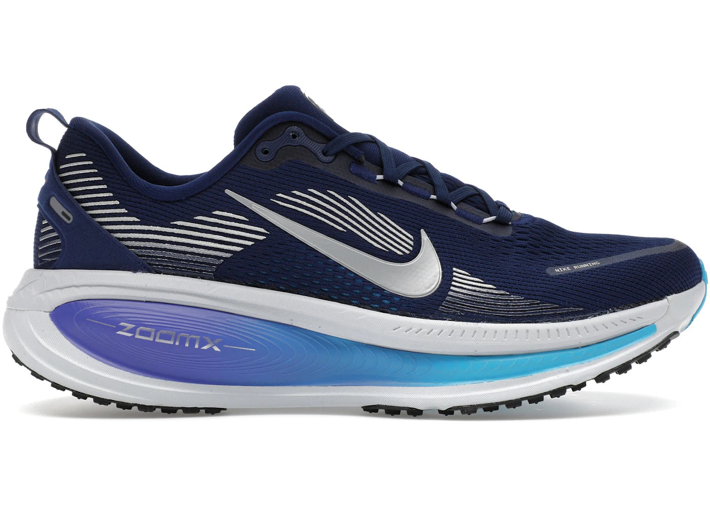 Nike Vomero 18 Blue Void Blue Lightning Bright Crimson Metallic Silver