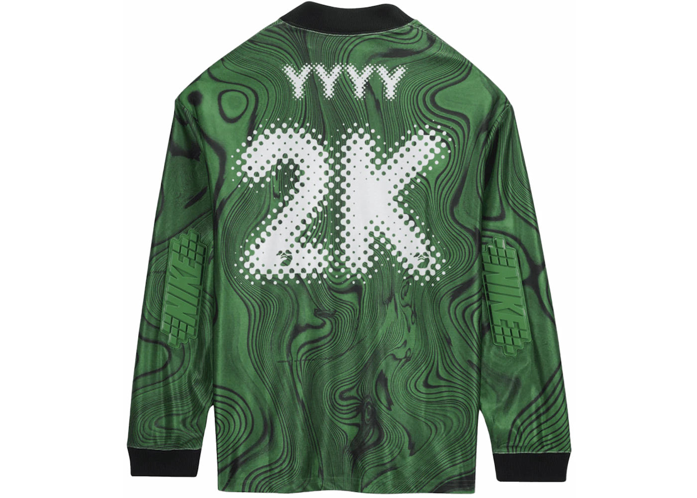 nike x off-white allover print jersey (asia sizing) kelly green