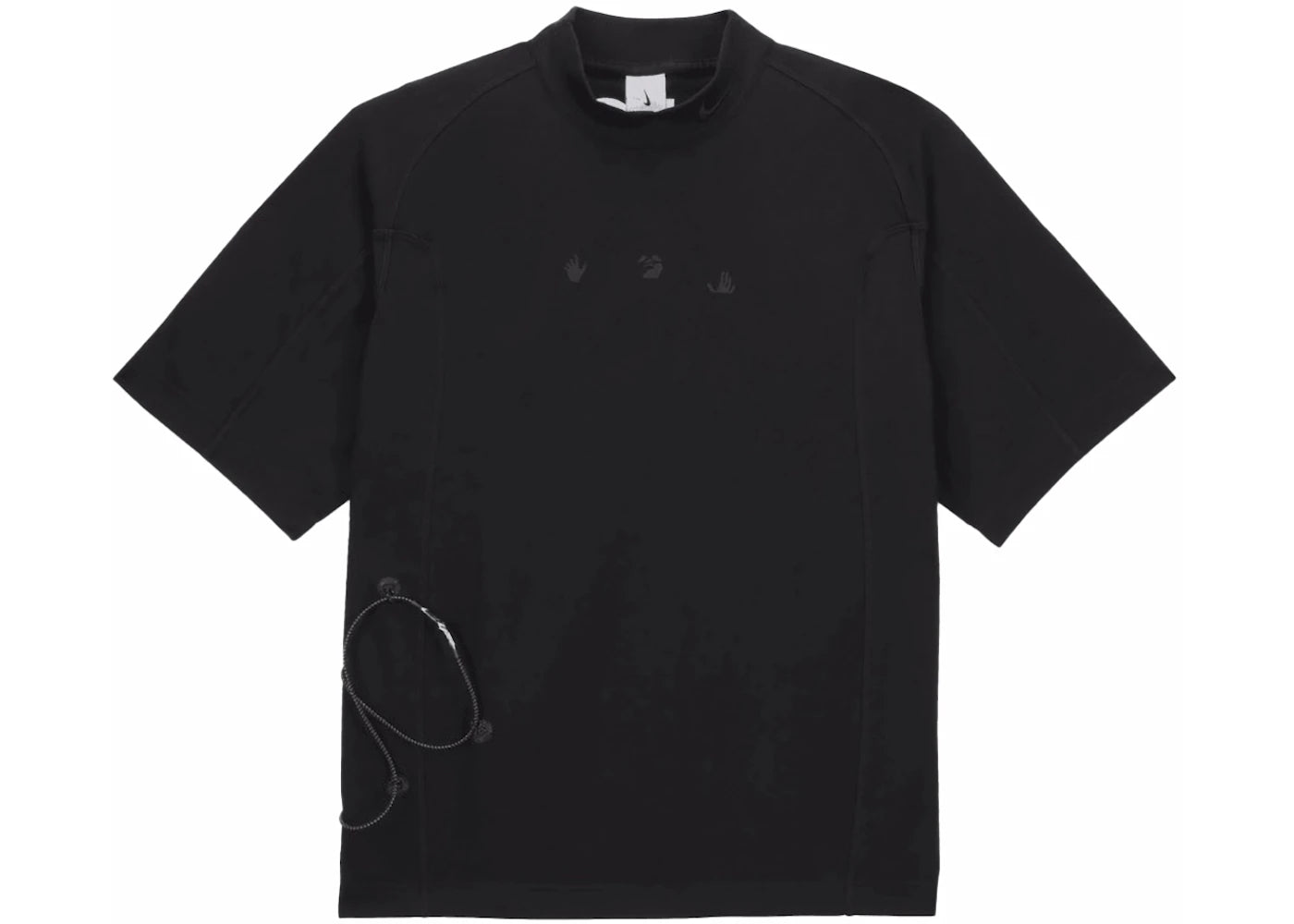 nike x off-white short sleeve top (asia sizing) black