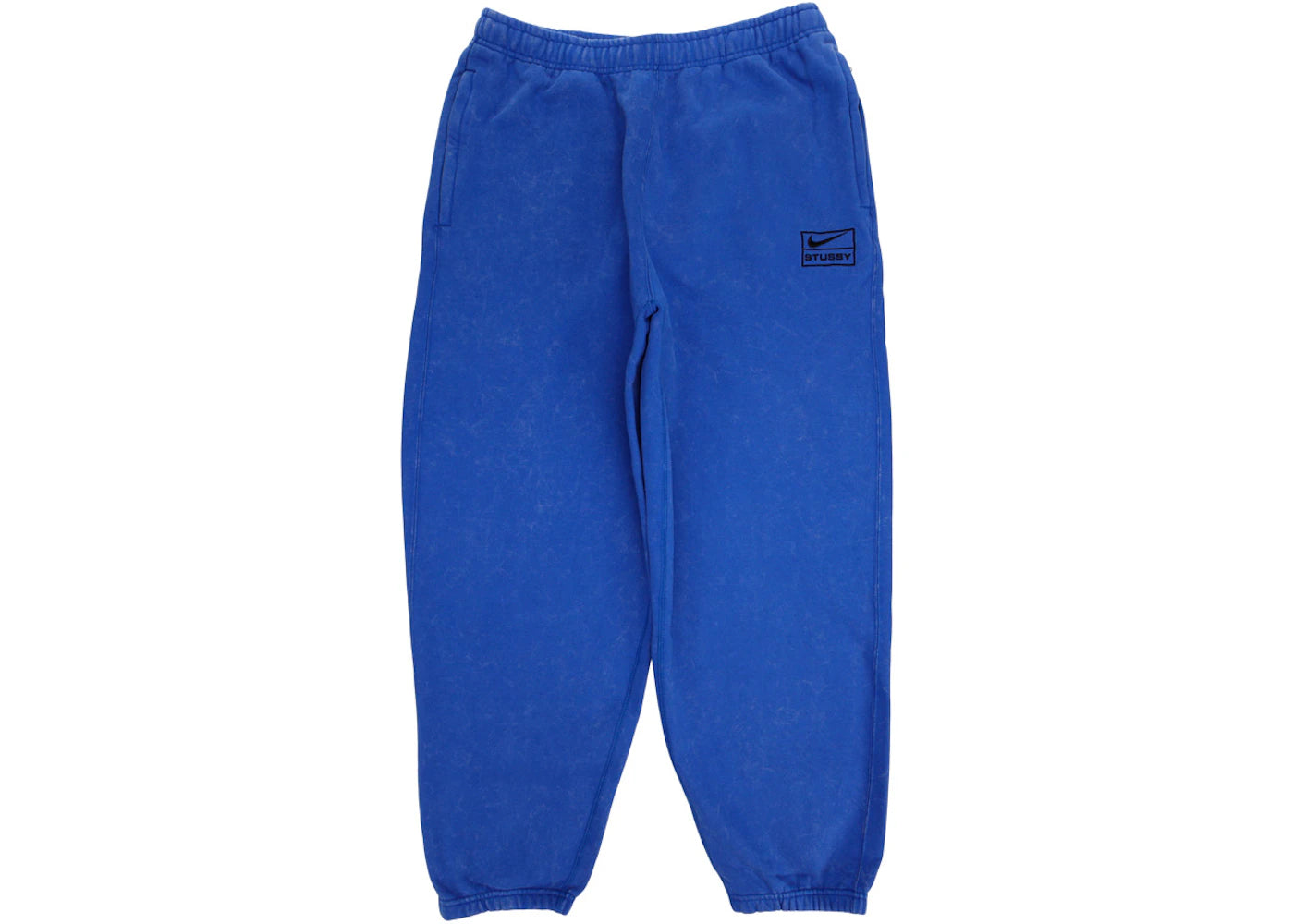 nike x stussy acid wash sweatpants blue