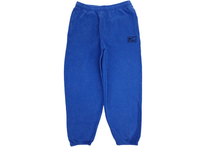 nike x stussy acid wash sweatpants blue