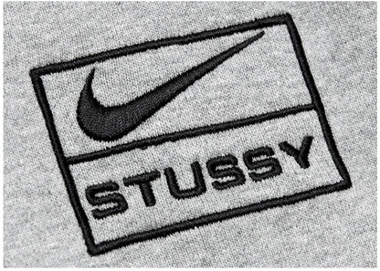 nike x stussy crew fleece grey