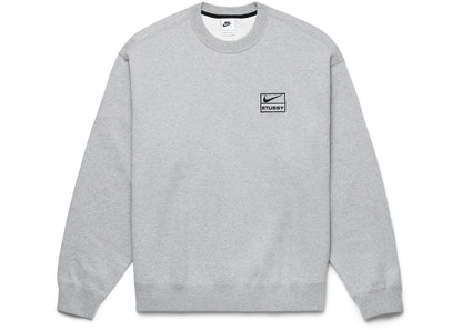 nike x stussy crew fleece grey