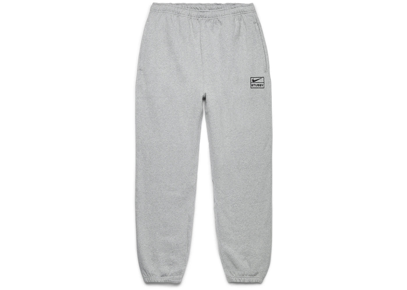 nike x stussy fleece sweatpants grey