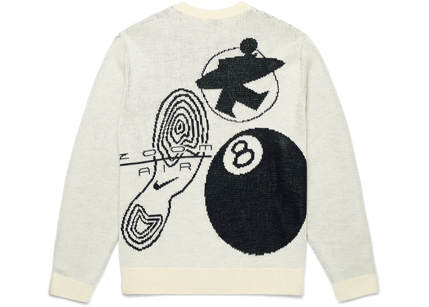 nike x stussy knit sweater natural