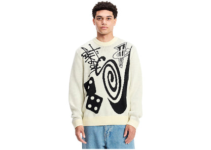 nike x stussy knit sweater natural