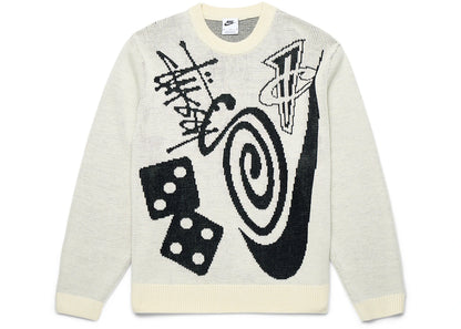 nike x stussy knit sweater natural