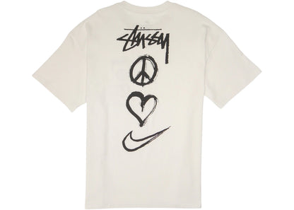 nike x stussy peace, love, swoosh t-shirt (us sizing) white