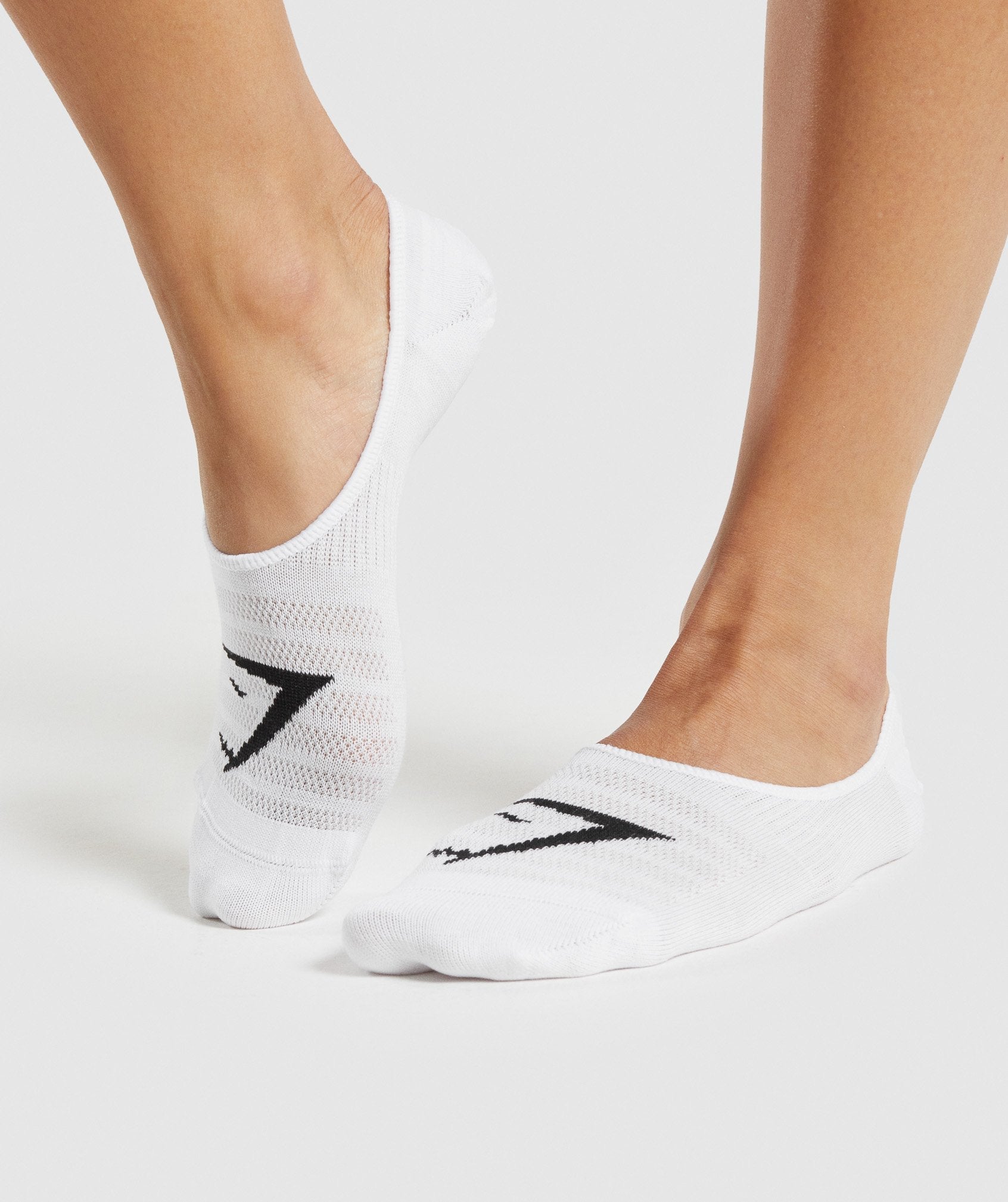 Women's Gymshark No Show Socks 3Pk White
