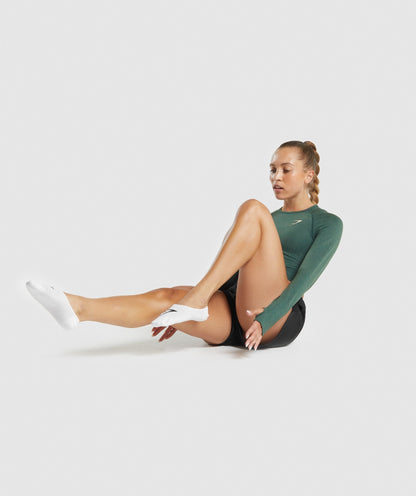 Women's Gymshark No Show Socks 3Pk White