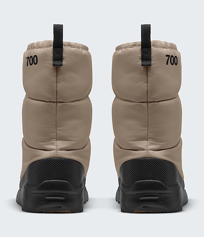 The North Face Nuptse Traction Booties Mushroom Grey