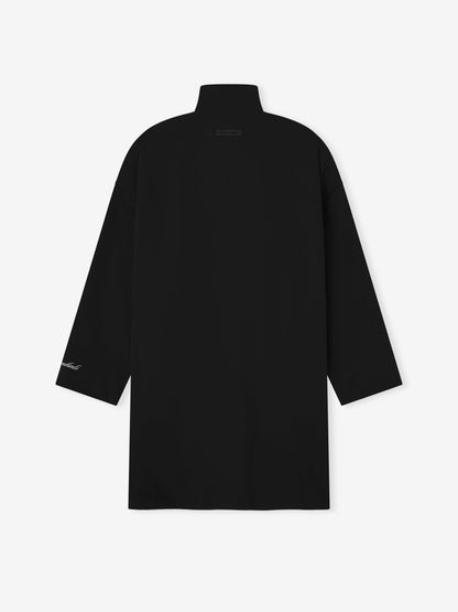 Essentials Sporty Nylon High Neck Jacket Jet Black