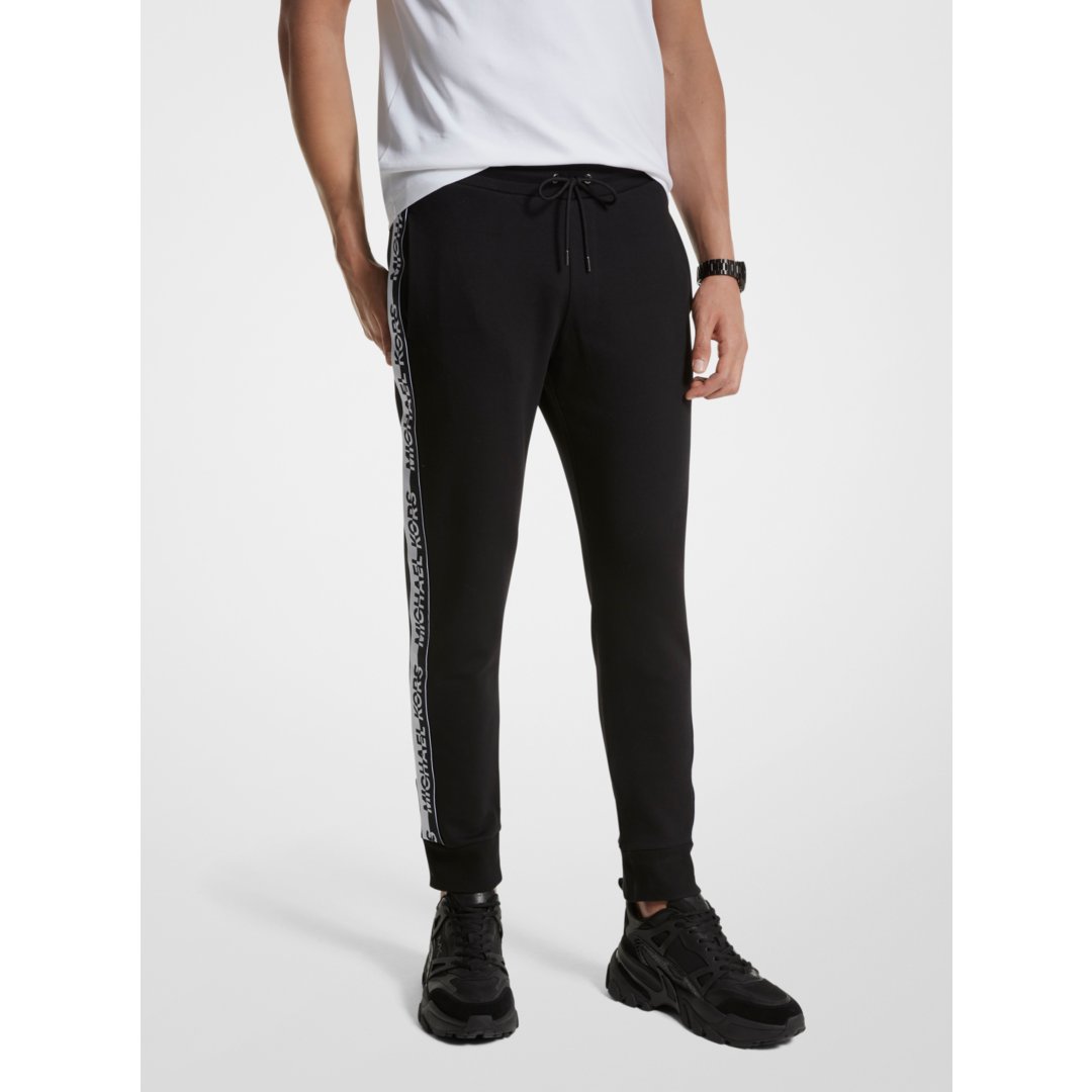 Michael Kors Logo Tape Cotton Blend Joggers BLACK