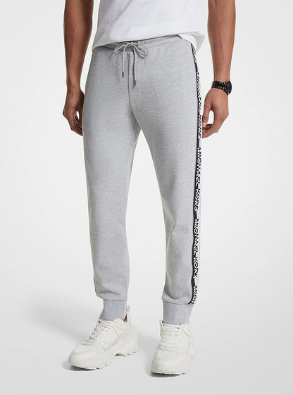 Michael Kors Logo Tape Cotton Blend Joggers HEATHER GREY