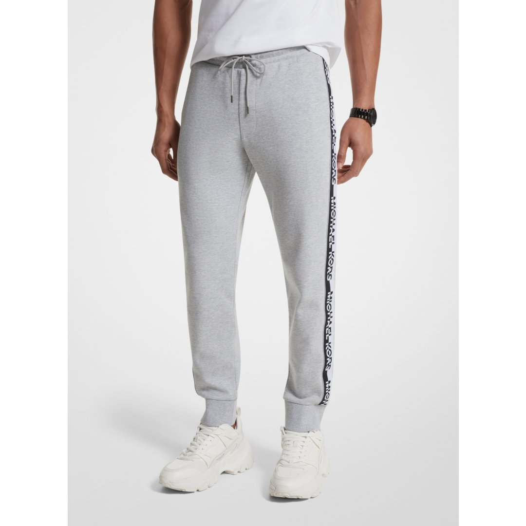 Michael Kors Logo Tape Cotton Blend Joggers HEATHER GREY