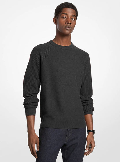 Michael Kors Wool Blend Crewneck Sweater BLACK