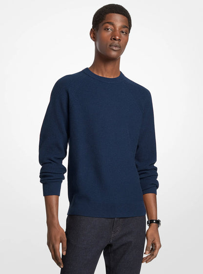 Michael Kors Wool Blend Crewneck Sweater MIDNIGHT