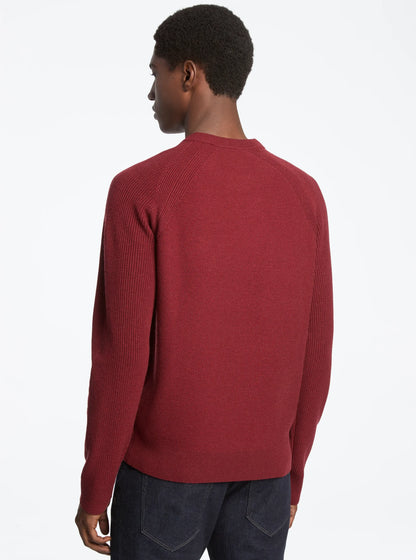 Michael Kors Wool Blend Crewneck Sweater CHERRY