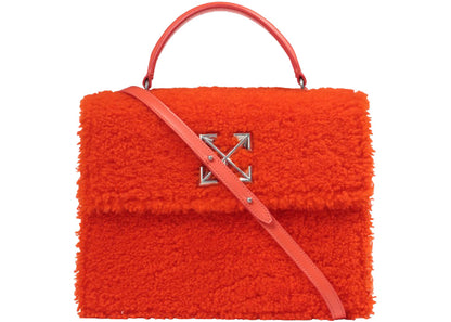 off-white 2.8 jitney bag furry orange