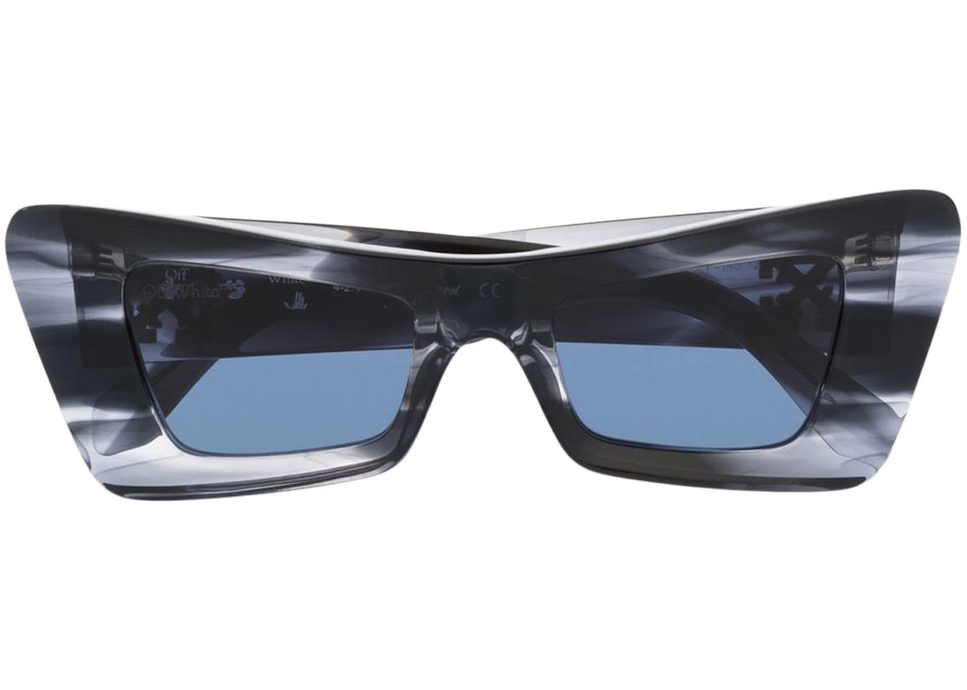 off-white accra cat-eye marbled sunglasses navy blue multi blue (oeri027s22pla0014945) No Find