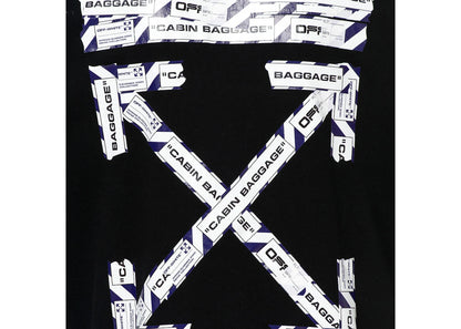 off-white airport tape arrows diag over hoodie black/multicolor