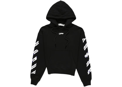 off-white airport tape arrows diag over hoodie black/multicolor