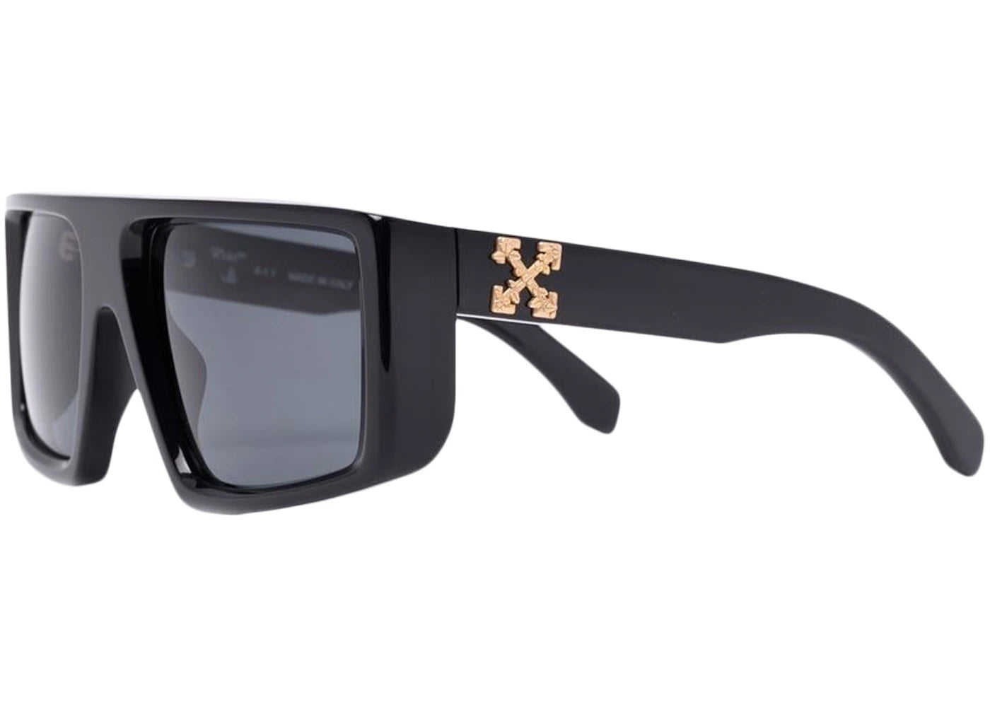 Off-White Alps Oversize Sunglasses Black Black Tint