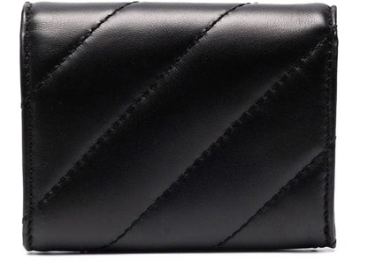 Off-White Arrow Plaque Quilted Wallet Black