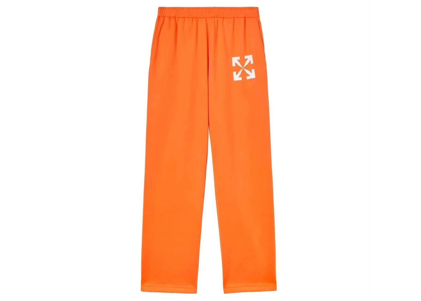 off-white arrow printed track pants orange