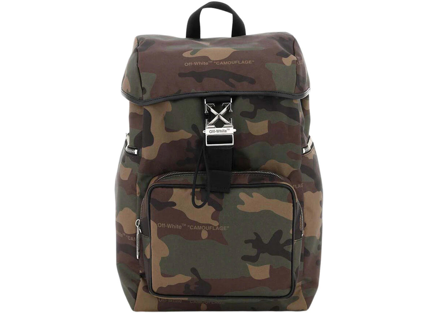 Off-White Arrow Tuc Backpack Camouflage Multicolor