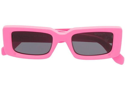 off-white arthur square frame sunglasses fluo pink white (owri023r21pla0013001) No Find