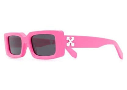 Off-White Arthur Square Frame Sunglasses Fluo Pink White (Owri023R21Pla0013001)