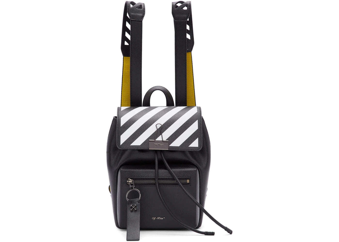 Off-White Backpack Diag Black White Yellow