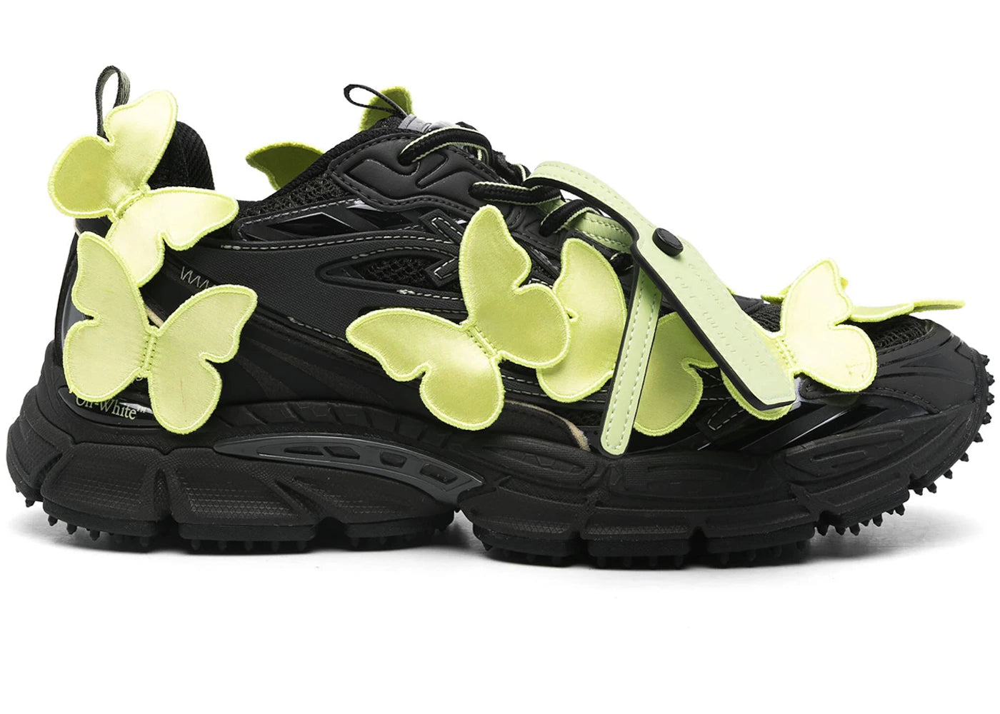 Off-White Be Right Back Black Green Butterflies