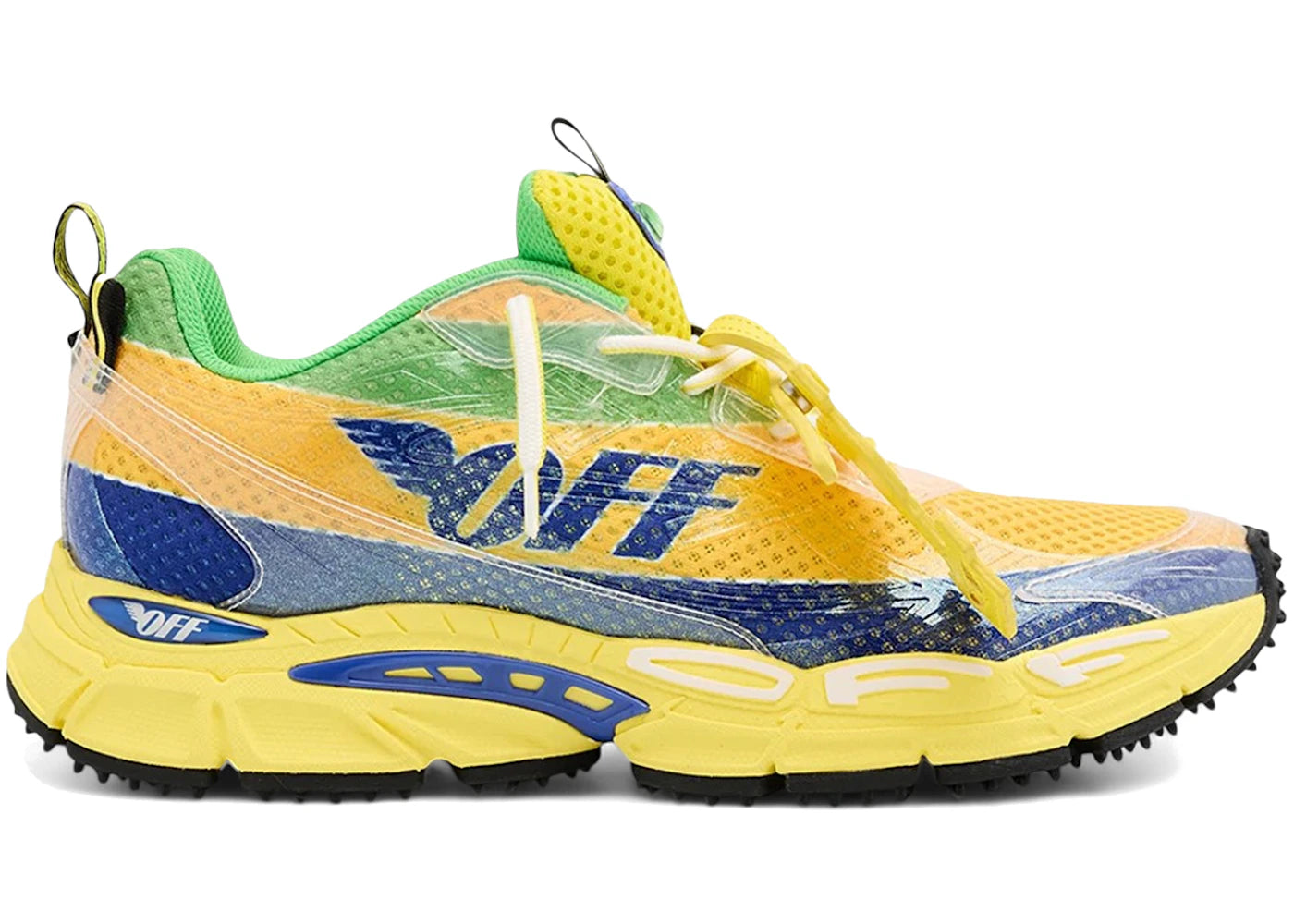 Off-White Be Right Back Formula 1 Yellow Blue