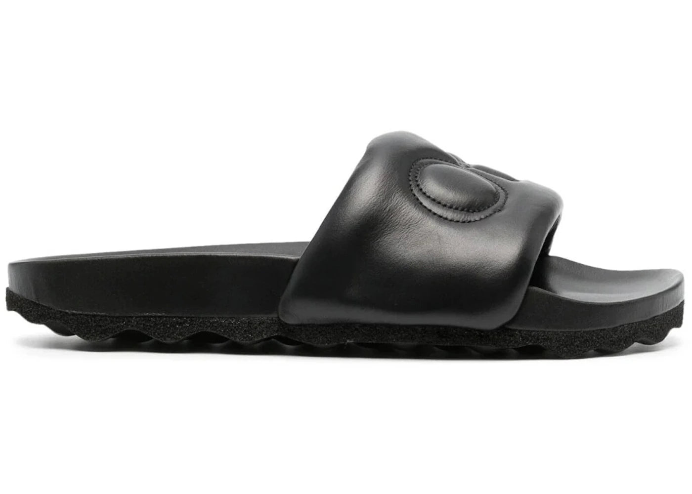 Off-White Bookish Leather Sliders Black