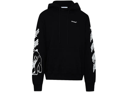 off-white brick arrows hoodie black
