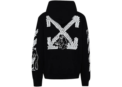 off-white brick arrows hoodie black