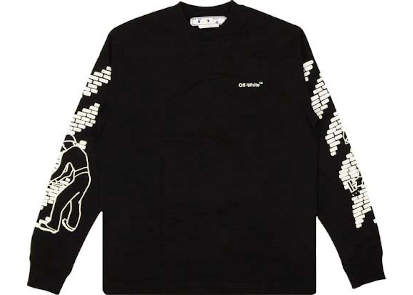 off-white bricks skate l/s t-shirt black/white