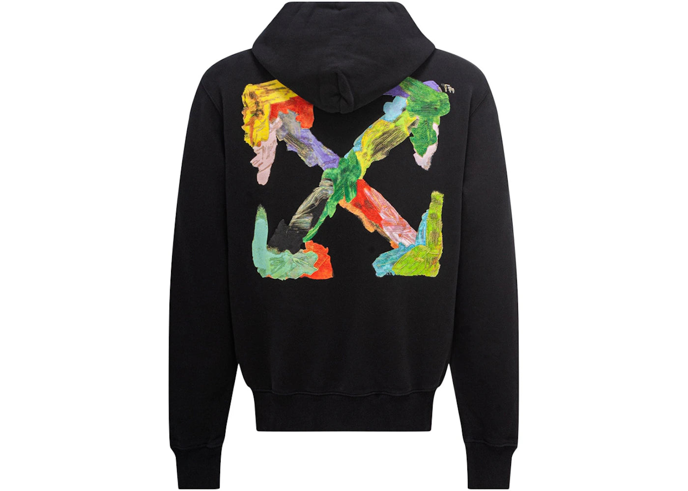 off-white brush arrows slim skate hoodie black/multi
