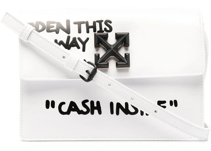 off-white "cash inside" ss22 jitney bag white/black