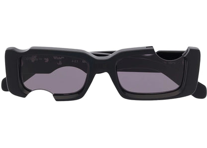 off-white cady cut-out rectangular frame sunglasses black/white/grey (ss22) (oeri006c99pla0011007)