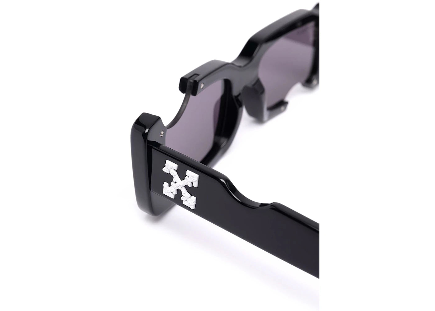 off-white cady cut-out rectangular frame sunglasses black white grey (ss22) (oeri006c99pla0011007) No Find