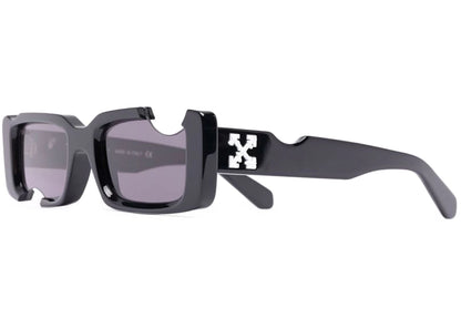 off-white cady cut-out rectangular frame sunglasses black/white/grey (ss22) (oeri006c99pla0011007)
