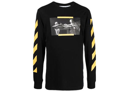 off-white carav painting l/s tee black