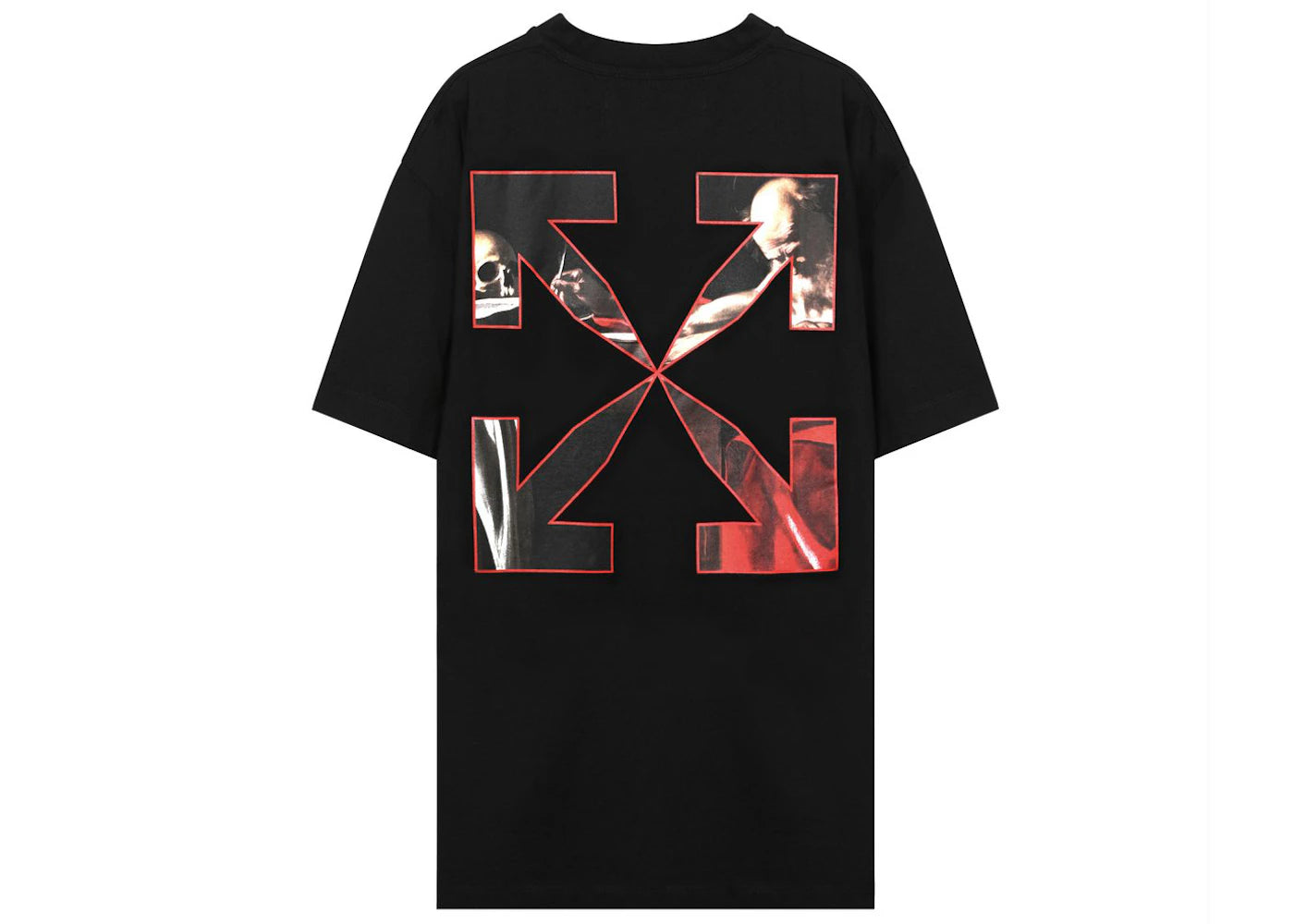 off-white caravaggio jersey t-shirt black