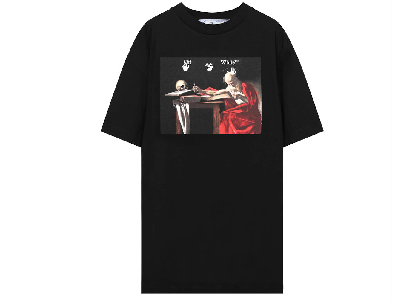 off-white caravaggio jersey t-shirt black