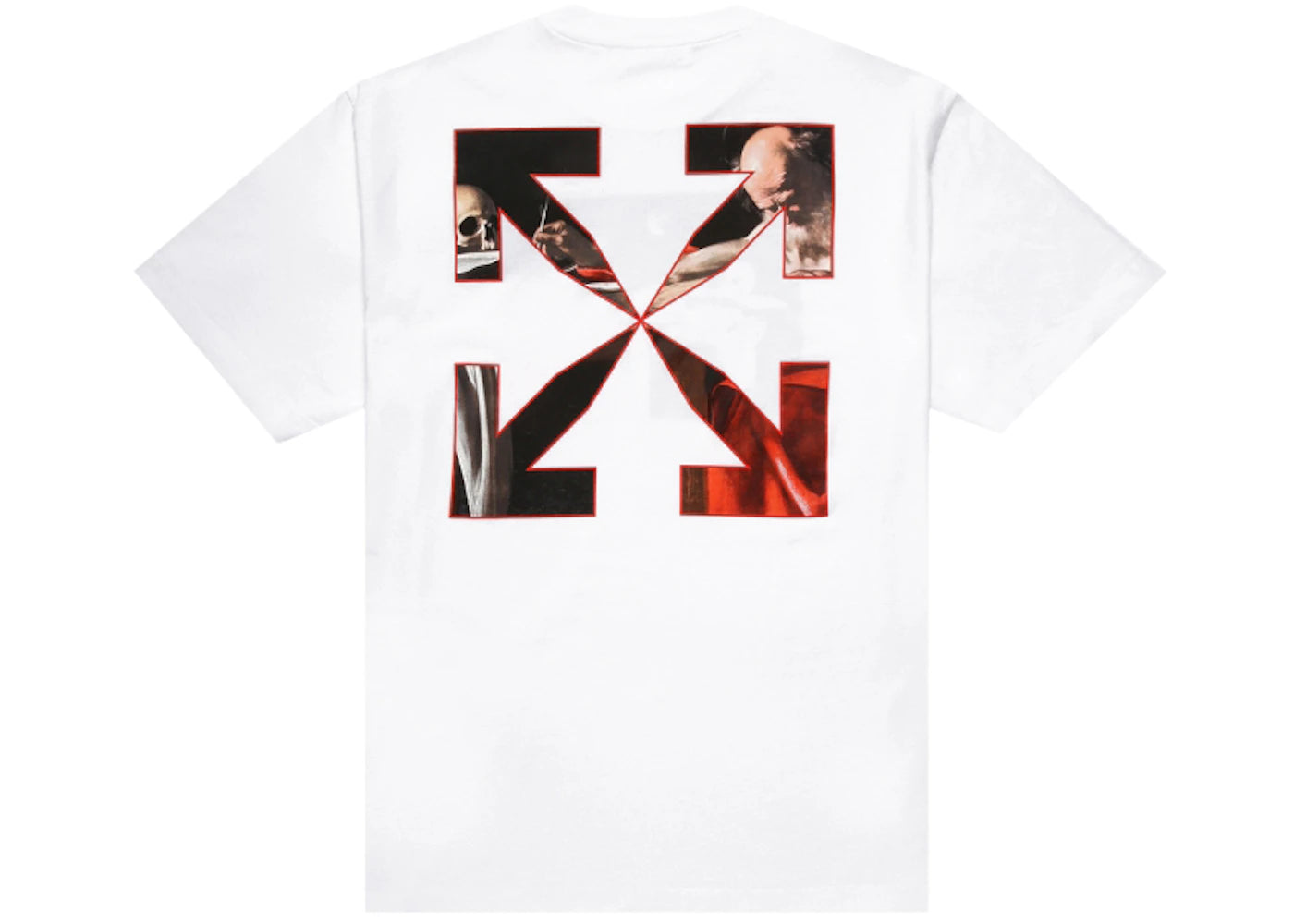 off-white caravaggio s/s over tee white/red