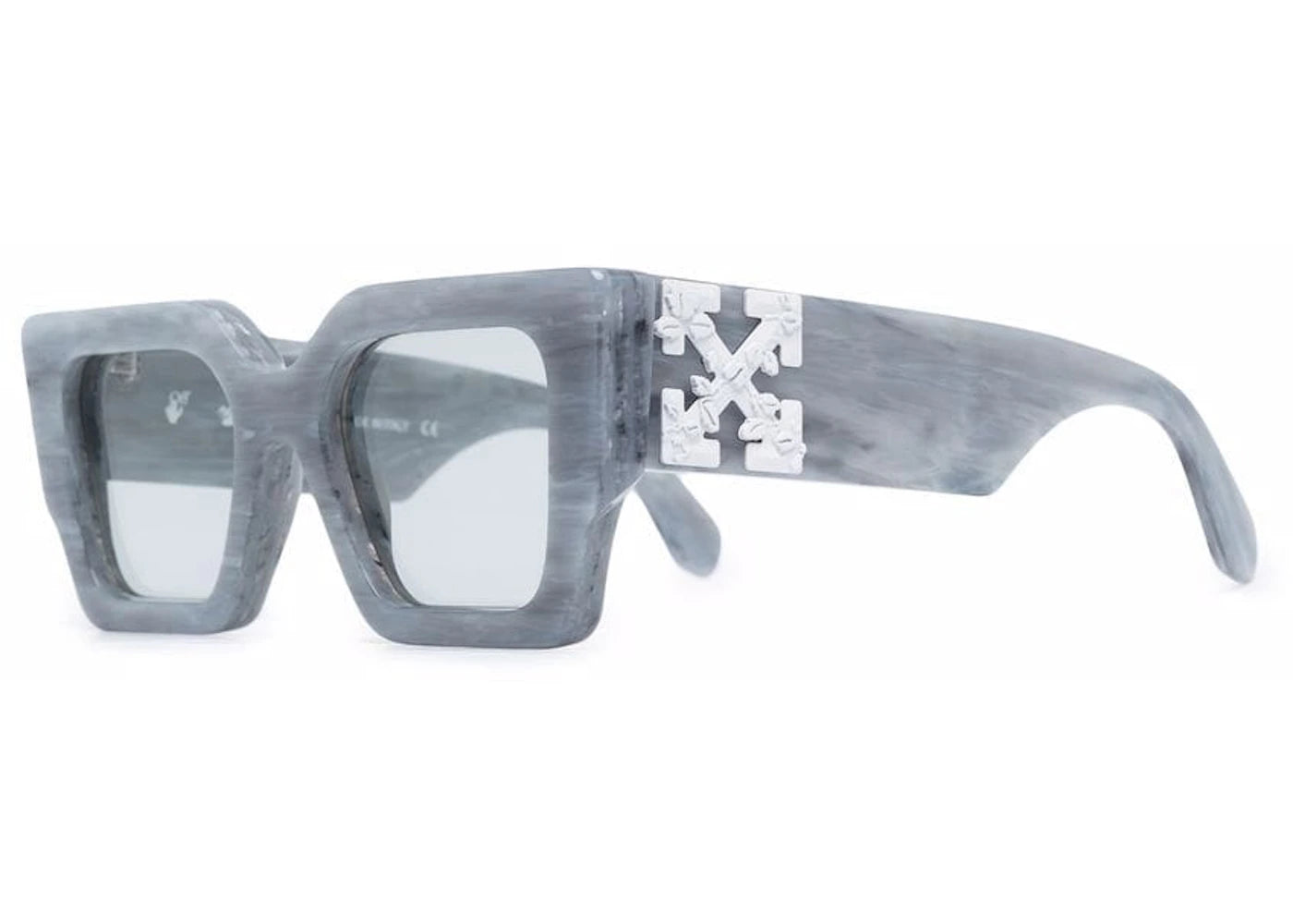 Off-White Catalina Rectangular Frame Sunglasses Light Grey Light Grey White (Oeri003Y21Pla0010505)